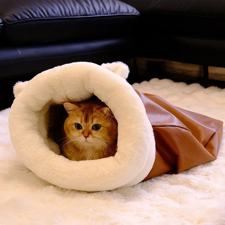 冬季睡袋猫窝封闭式加厚保暖拖鞋窝防水耐脏狗窝猫咪睡眠窝睡袋窝