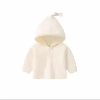 韩版可爱帽衫纯色男女宝卫衣加绒幼童春秋长袖婴童