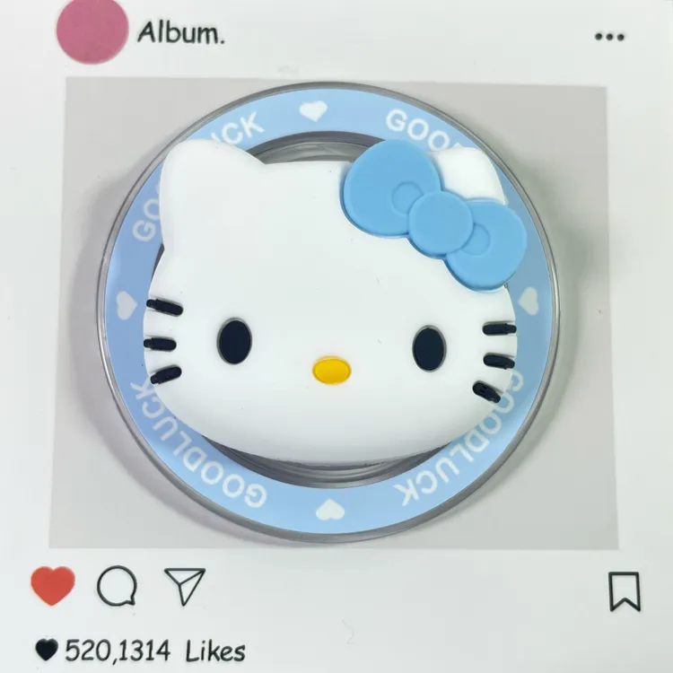 硅胶新款磁吸气囊手机支架可爱卡通懒人气囊伸缩创意追剧神器