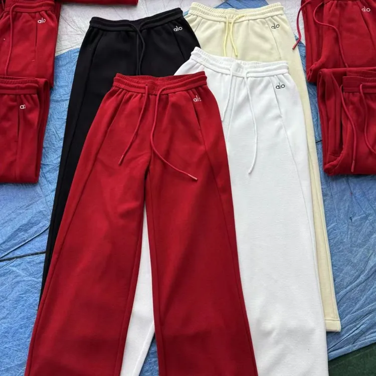 KIKI严选：2523-2-N家欧洲站南油秋冬显瘦加绒加厚窄版阔腿休闲裤