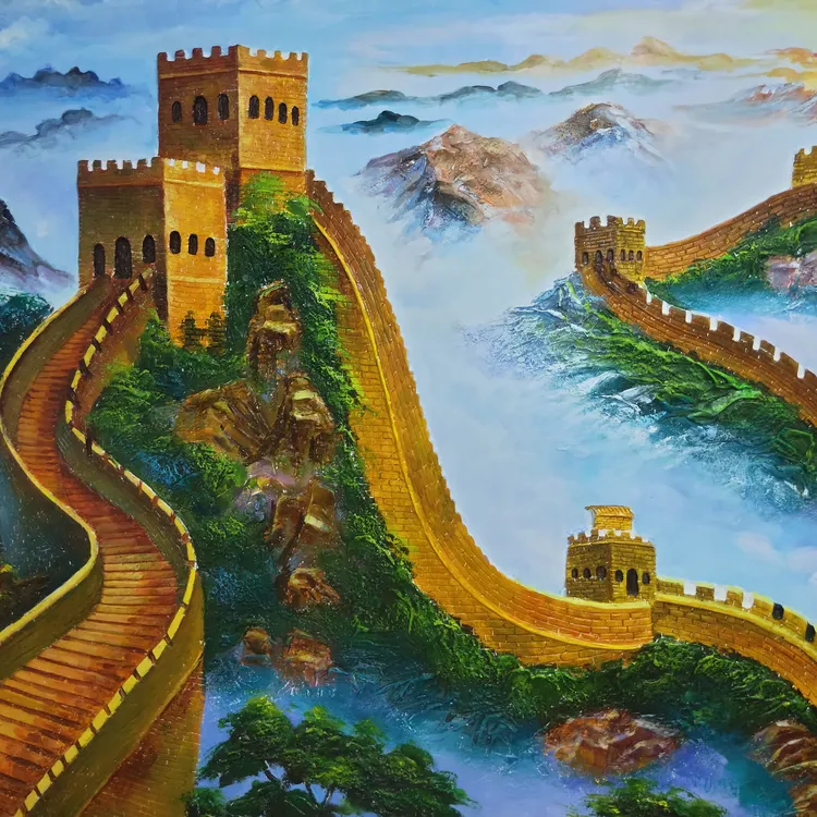 浮雕壁画万里长城，定制:全国各地接单做画出差
