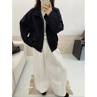 新款韩版简约百搭时尚双面穿外套W25536