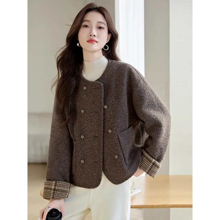 1132 外套女秋冬2025新款加厚保暖短款上衣B1