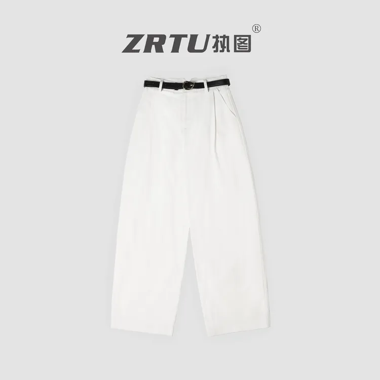 ZRTU/执图阔腿裤夏季长裤高腰设计师百搭潮流休闲裤