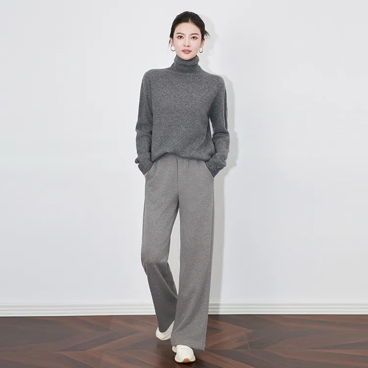 高级感绵羊毛细针无缝一体抗菌毛衣女上衣针织衫女秋冬款