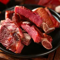 正宗一年猪柴火烟熏腊排骨特产农家土猪腊排骨500g