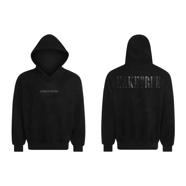 Eyecollector 25AW美式街头贴皮刺绣卫衣宽松短宽休闲连帽卫衣