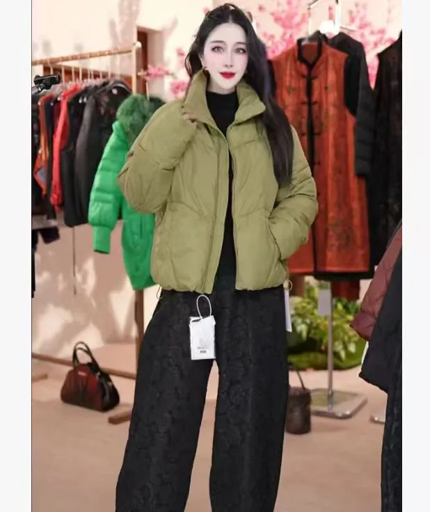 2025新款棉服女短款肯豆风立领百搭保暖棉衣冬季休闲外套