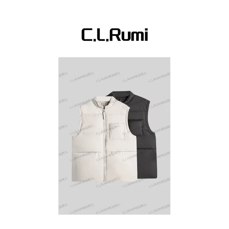 【Rumi时装】云朵泡芙 暖意不减宽松百搭保暖立领马甲4538bx