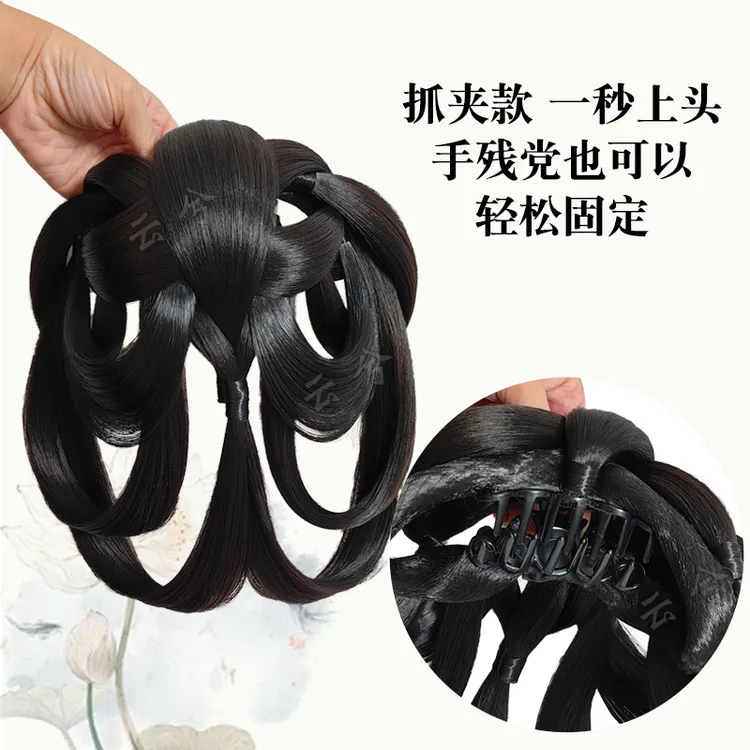 【团购款】抓夹款一体式懒人假发包古风汉服造型新手战国袍清冷风