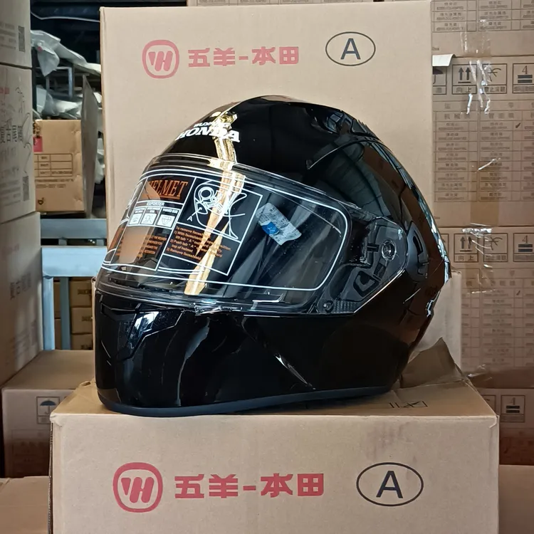 五羊本田X9头盔全盔哑亮黑白色防晒防雾3C认证（原厂正品）