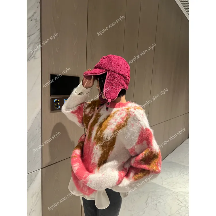 【AYOBE】小贤 12月20日10:00新品  绵羊毛油画晕染感松弛拉满毛衣