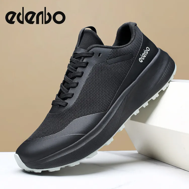 EDENBO/爱登堡2025春秋男款中跟网鞋百搭软底轻质休闲透气运动鞋