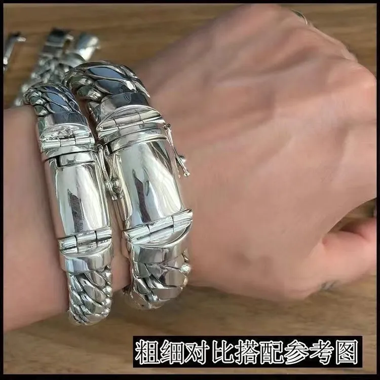 铜合金手链 三马鞭手链手工精致男款手链氛围感配饰送生日礼物