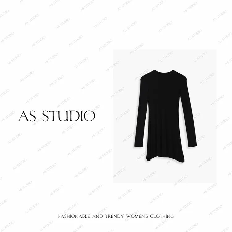 【AS瘦瘦裙】25新高品质极简显瘦弹力舒适百搭小黑裙AS25QLYQ02782