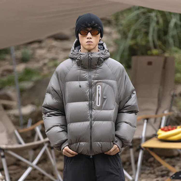 SOCKKEY加厚基础LOGO收口袖羽绒服90白鸭绒美式冬外套保暖