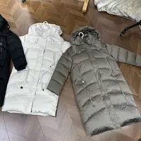 YJ【浅笑】秋冬新款爆款过膝长款保暖羽毛棉服sg60126