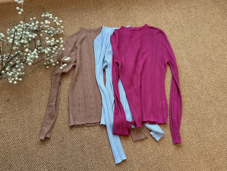 【80支打底】中领桑蚕丝羊绒意大利进口奢*牌BOTTO上衣80支打底衫