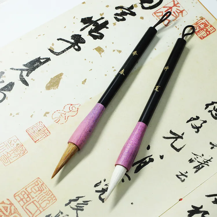 季春古法鸡距笔专业级短锋蒜头毛笔赵孟頫紫毫兼毫书法创作小楷笔