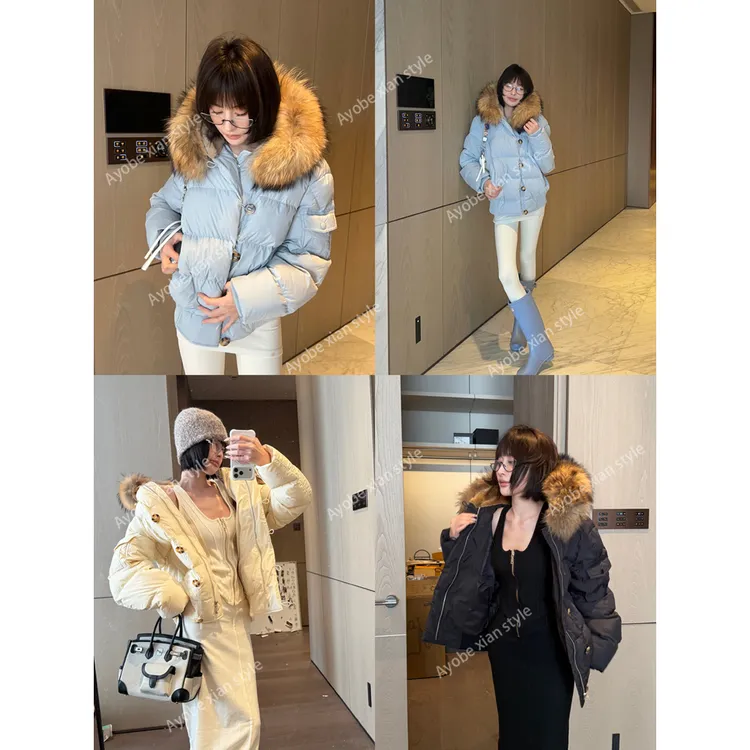【AYOBE】小贤   韩系温柔貉子毛保暖90白鸭绒外套冬季保暖穿搭
