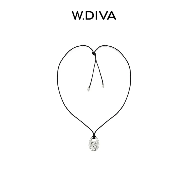 W.Diva 吊坠925银 【侵蚀】S925银海螺肌理小众设计项链女0J24XL092