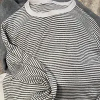 ［小小布］no退换-东大门正品e5n条纹糯叽叽t