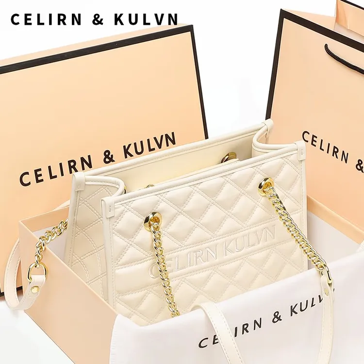 高颜值菱格托特包包女款爆款2025新款轻奢高级感百搭链条通勤女包