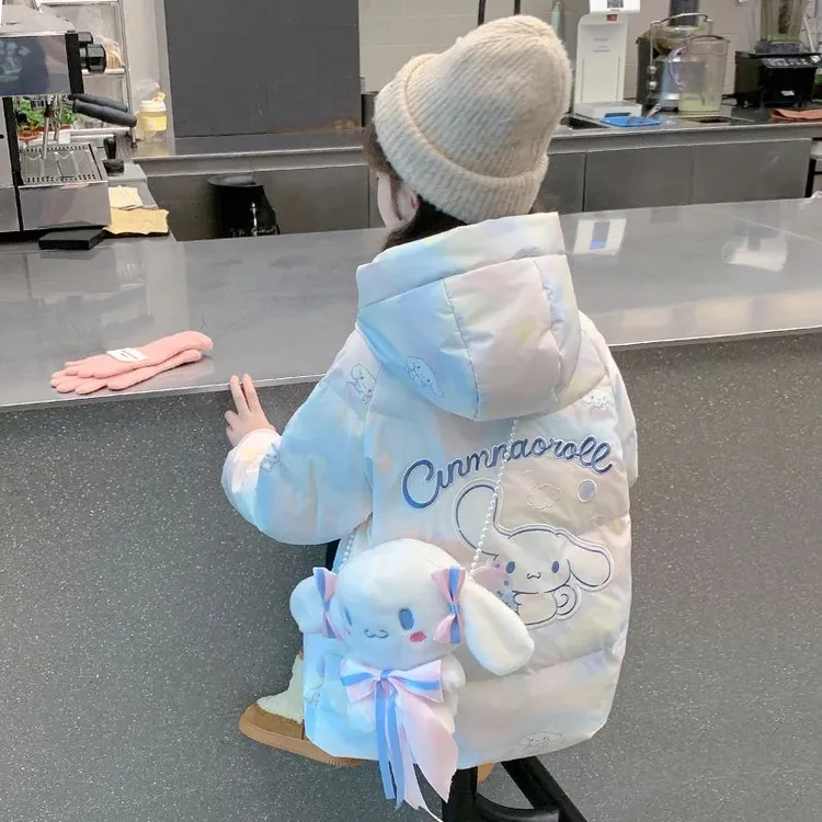 女童棉服冬季2025新款儿童超好看中长款保暖棉衣冬装女孩棉袄外套