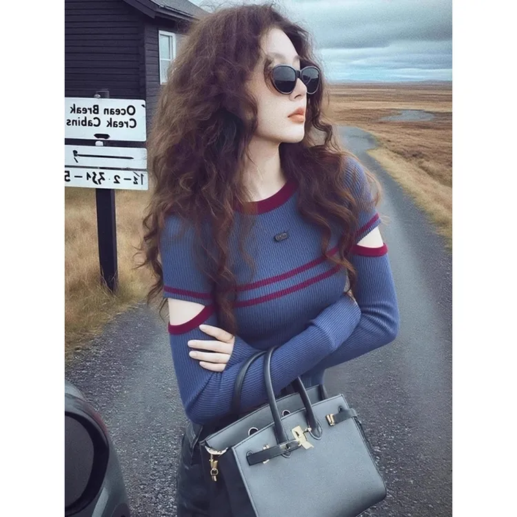 秋冬超火小个子上衣韩系小众不撞款洋气减龄软糯慵懒风内搭针织衫