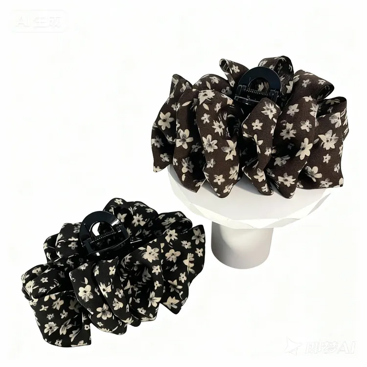 发圈抓夹鲨鱼夹复古风简约百搭层次感发夹优雅显发量盘发夹