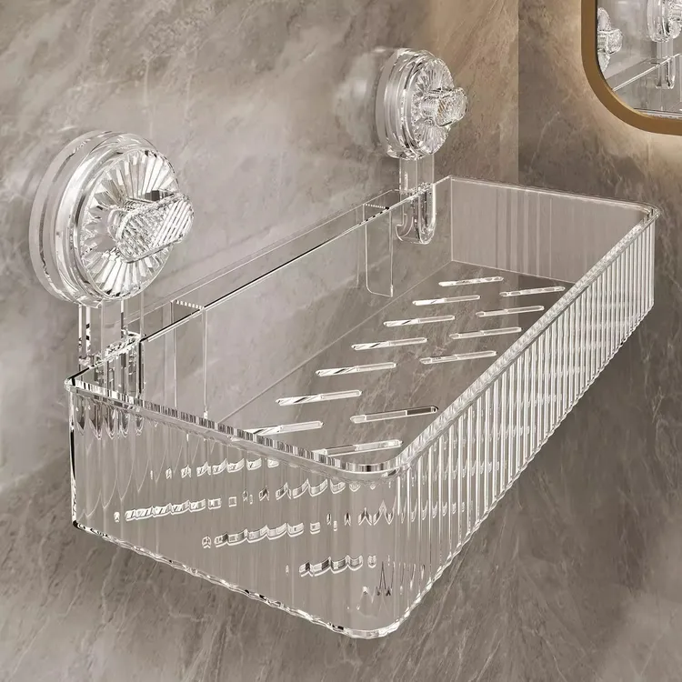 吸盘浴室置物架卫生间架子壁挂式免打孔的洗手台洗漱台收纳盒