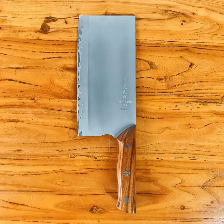 定制版RWL34粉末钢中号全刃斩切刀厨房家用菜刀厨师斩切两用刀具