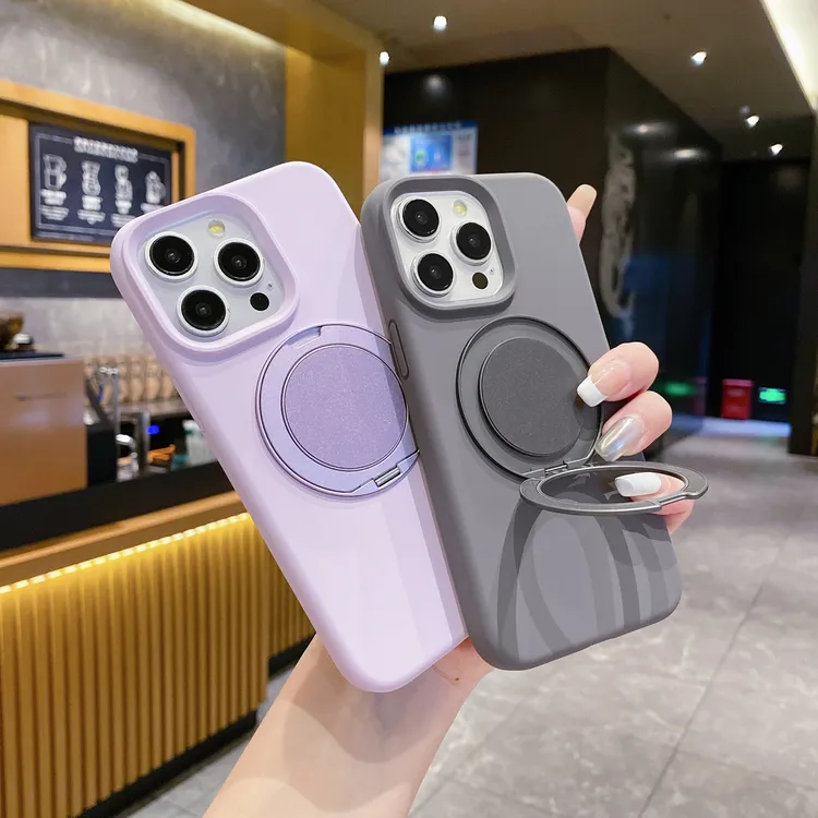 加厚旋转支架大孔iPhone17ProMax防摔液态硅胶耐脏软壳男女通用