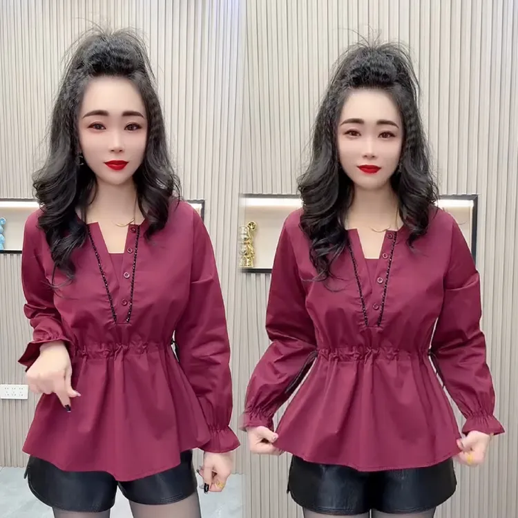 2025秋冬新款时尚显瘦气质网红高档洋气女高级百搭宽松大码衬衫潮