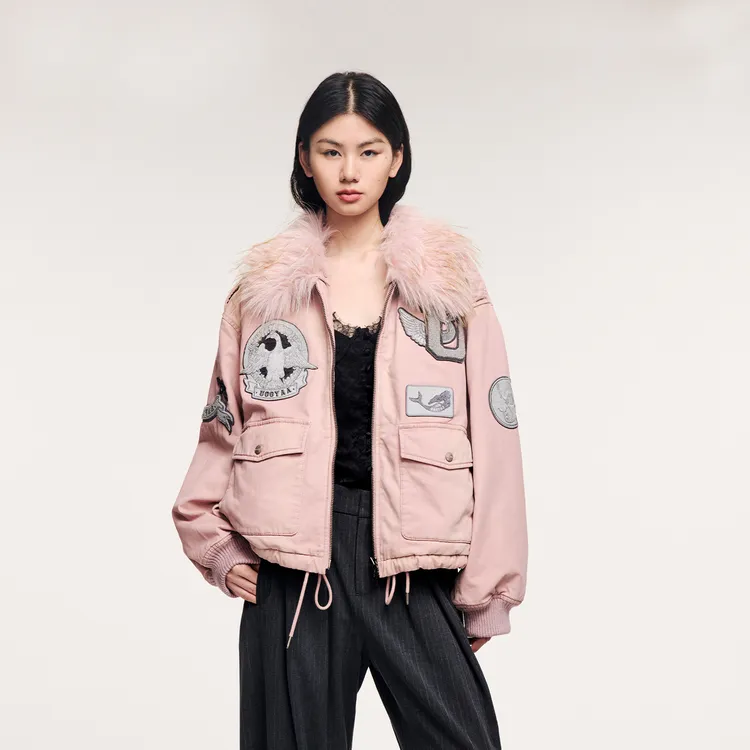 UOOYAA/乌丫2025冬季新款「奇幻都市」奇幻徽章A2空军棉夹克9176