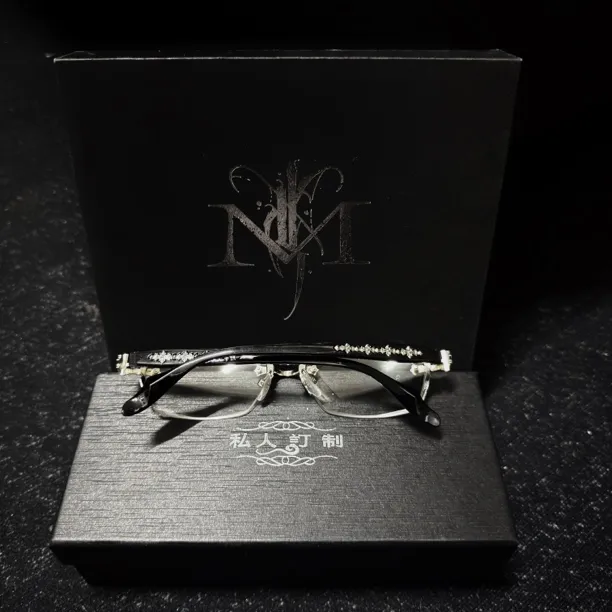 MKY超轻金属无框眼镜女时尚百搭显年轻适合素颜凹造型黑色女款