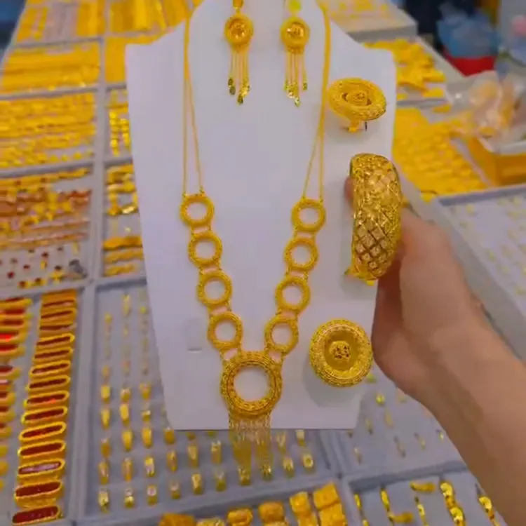 铜合金项链 民族风altunposon四件套耳环戒指手链项链TOYLUKposon