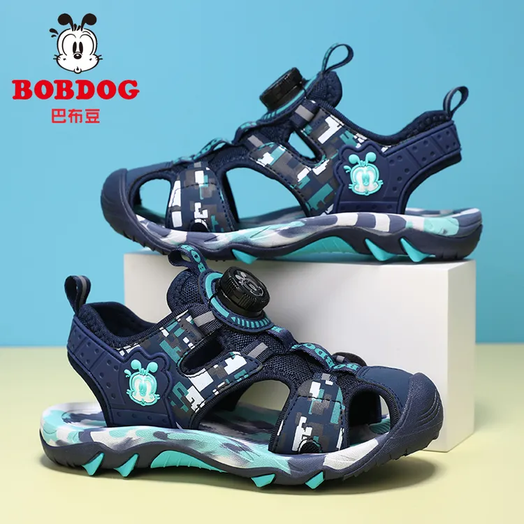 巴布豆童鞋男童凉鞋夏款2025新款包头防滑软底中大童男孩儿童鞋子