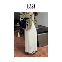 『JAABEEN』25AW秋冬针织刺绣镂空边半身裙松紧腰小众  25CQ0142
