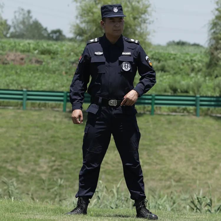 速干安保作训服套装男训练服女弹力执勤工装服长短袖耐磨秋冬加厚