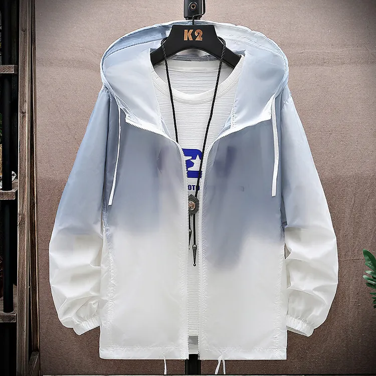 防晒衣男士户外防紫外线夏季超薄透气男女同款渐变钓鱼服户外潮流