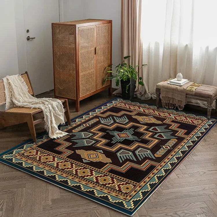 2025新款地垫立体炫彩视觉美式家用客厅卧室床边毯阳台防滑地毯