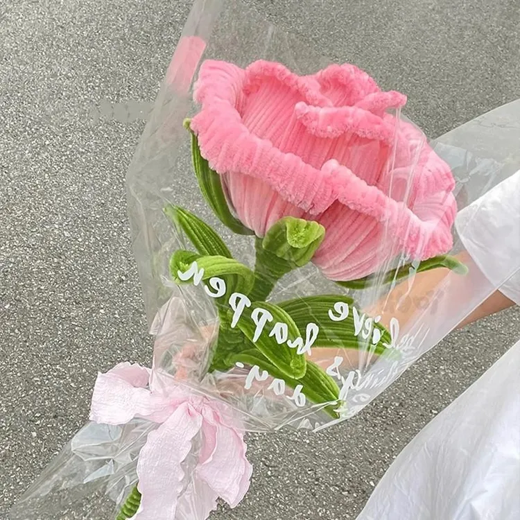 巨型超大束玫瑰花扭扭棒花束手工材料包手捧花生日礼物三八女神节