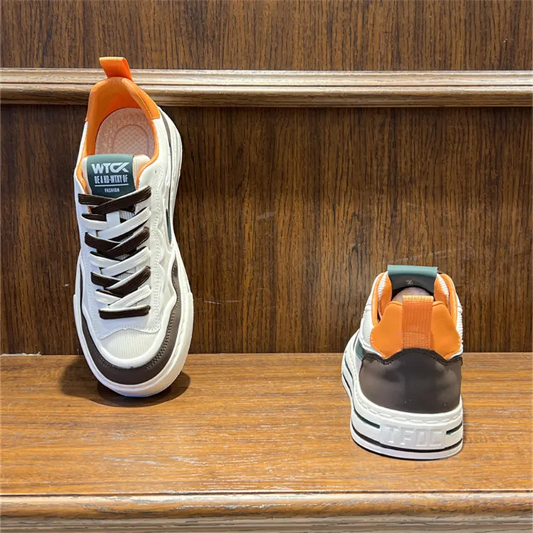 男鞋2025春季新款透气网面低帮板鞋轻质软底百搭男士运动休闲鞋男