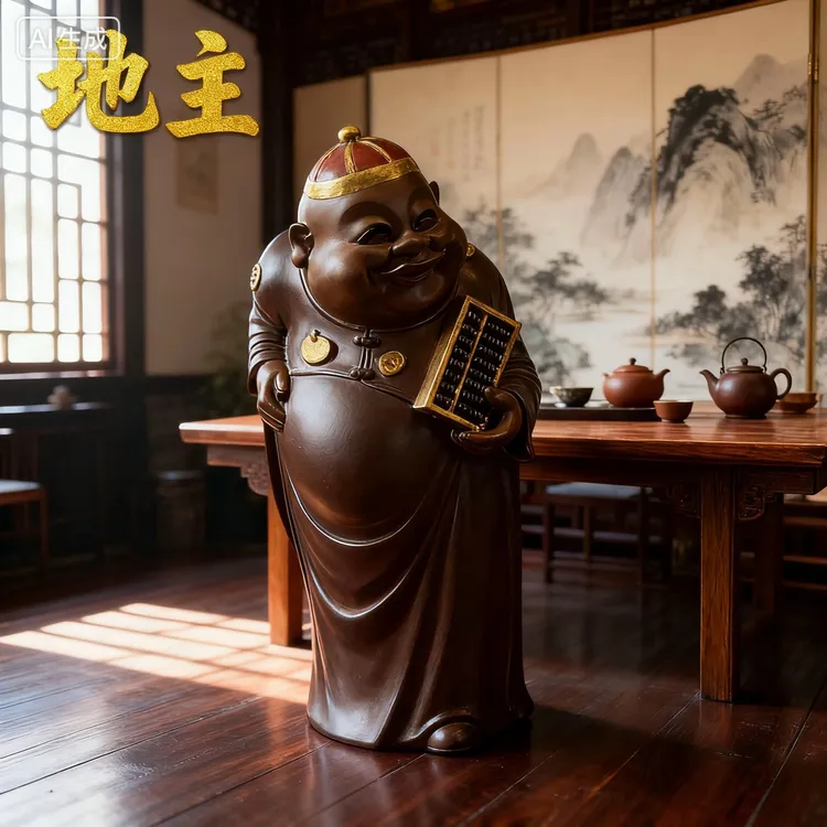 湘永鸿【地主】桌面茶宠办公室家居网红家居新中式茶宠摆件精品