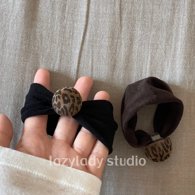 简约豹纹头绳chao大弹力丝滑柔软面膜发圈 不伤发丸子头豹纹皮筋