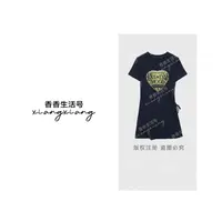 1564-2夏日时尚连衣裙女2025新款夏季气质短袖束腰印花裙子