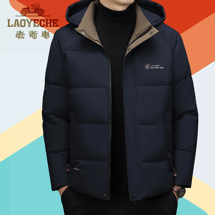 老爷车男士新款高档商务休闲加厚棉袄保暖男装外套棉服时尚潮防寒