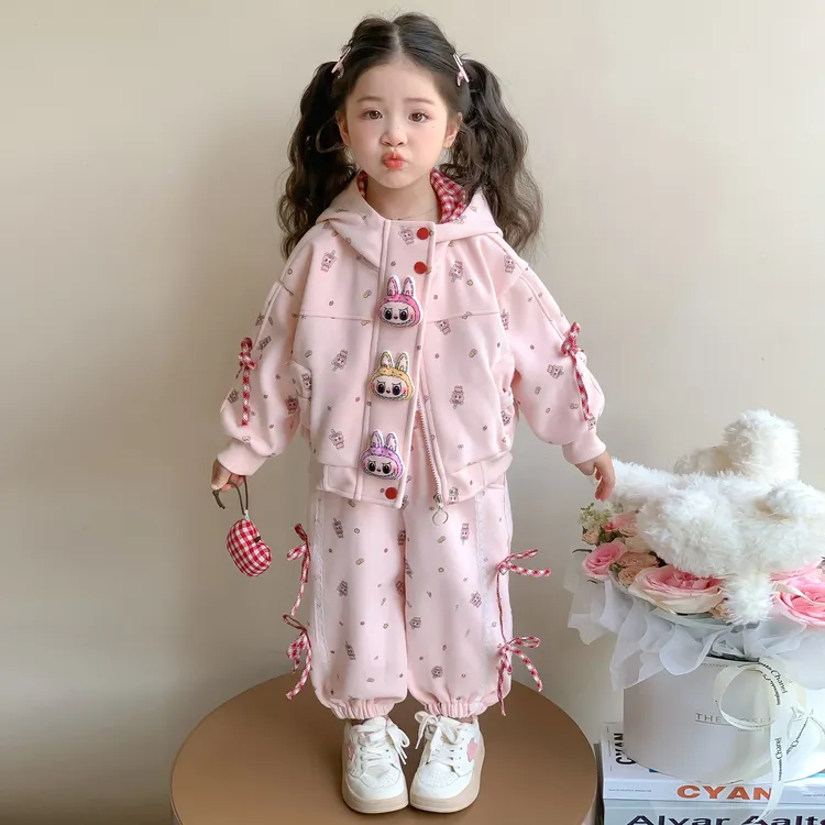 女童拉布布套装2025新款儿童春秋装韩版洋气女宝宝秋季休闲两件套