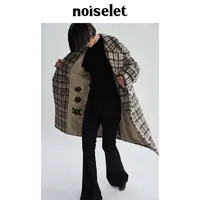 noiselet格子双排扣大衣 N87